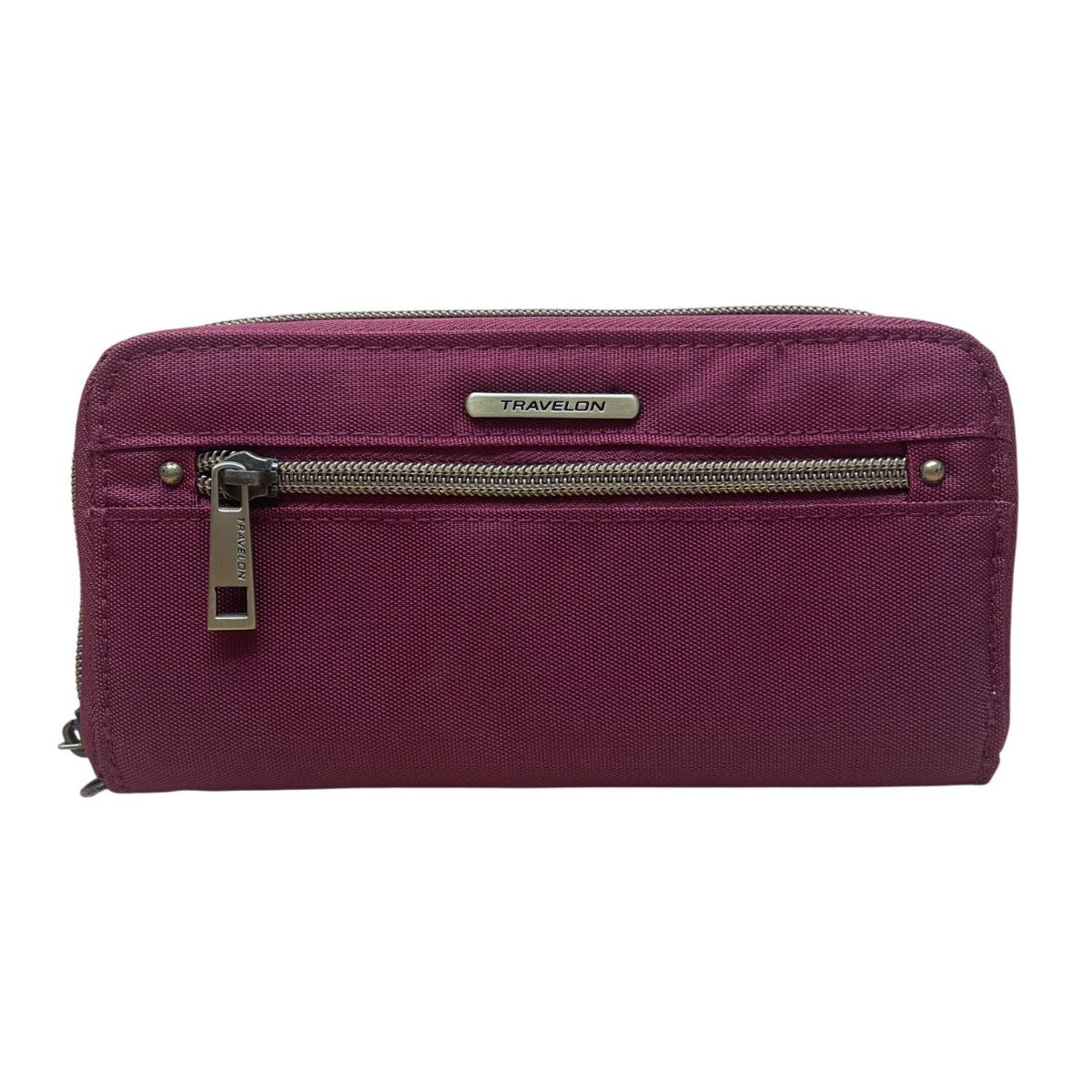 Travelon Women’s Red RFID Blocking Wristlet Wallet With Zippered Pocket