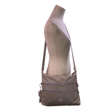 Kipling Women’s Silver Metallic Zippered Pockets Adjustable Strap Crossbody Bag