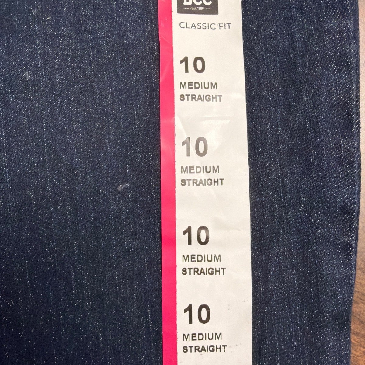 Lee Womens Dark Wash Denim Straight Leg Pants Classic Fit Mid-Rise Size 10 M