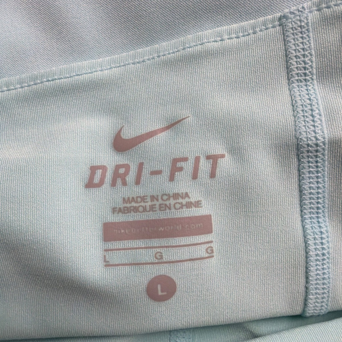 Nike Womens Light Blue Dri-Fit Athletic Performance Skort Size L