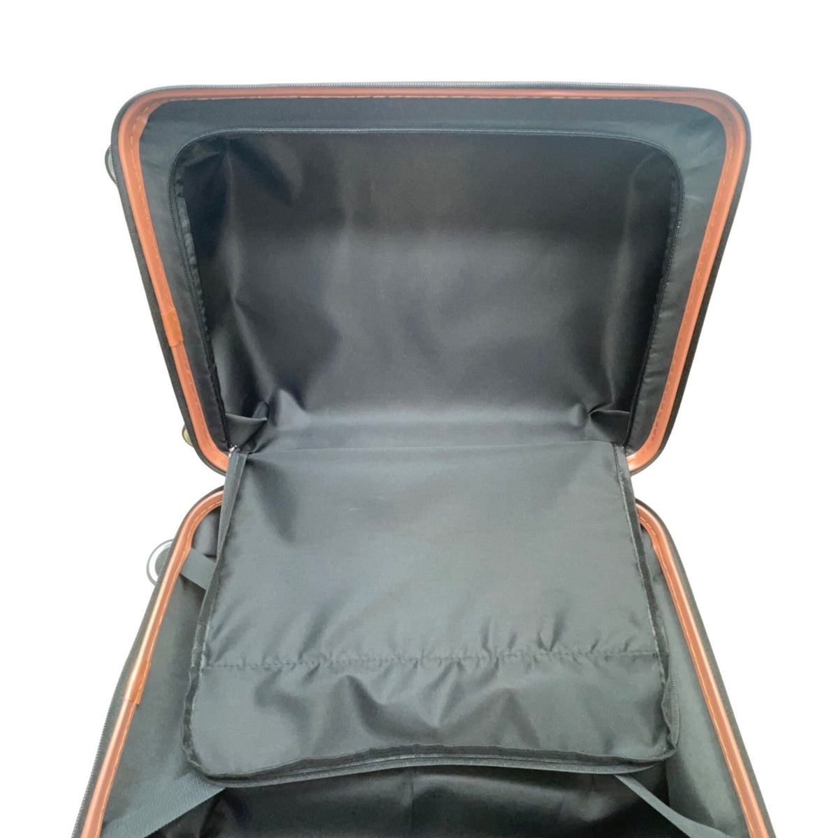 Tilymol Black & Orange Telescopic Handle TSA Lock Hard-Shell Spinner Luggage