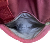 Eddie Bauer Womens Purple Nylon Adjustable Strap Zippered Pockets Crossbody Bag