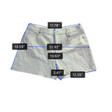 Loft Womens White Cotton Blend Frayed Hem Denim Shorts Casual Summer Size 32/14