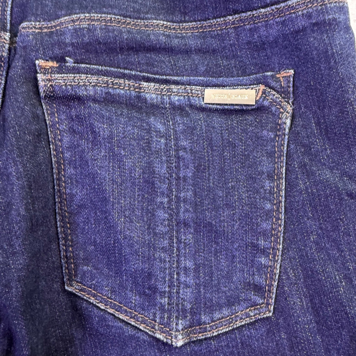 White House Black Market Womens Dark Blue Denim Skinny Flare Jeans Size 2