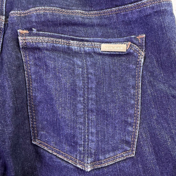 White House Black Market Womens Dark Blue Denim Skinny Flare Jeans Size 2