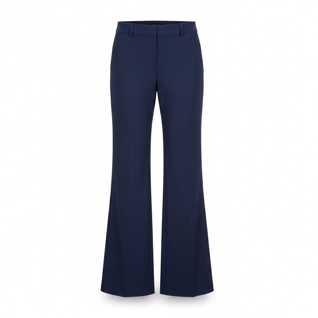 BCBGMaxAzria Womens Navy Flared Dress Pants Size 8