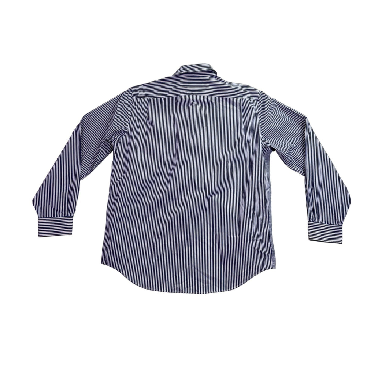 Michael Kors Mens Blue Striped Long Sleeve Button-Up Shirt Size L