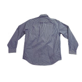 Michael Kors Mens Blue Striped Long Sleeve Button-Up Shirt Size L