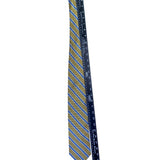 Brooks Brothers Mens Yellow & Blue Striped Pure Silk Necktie