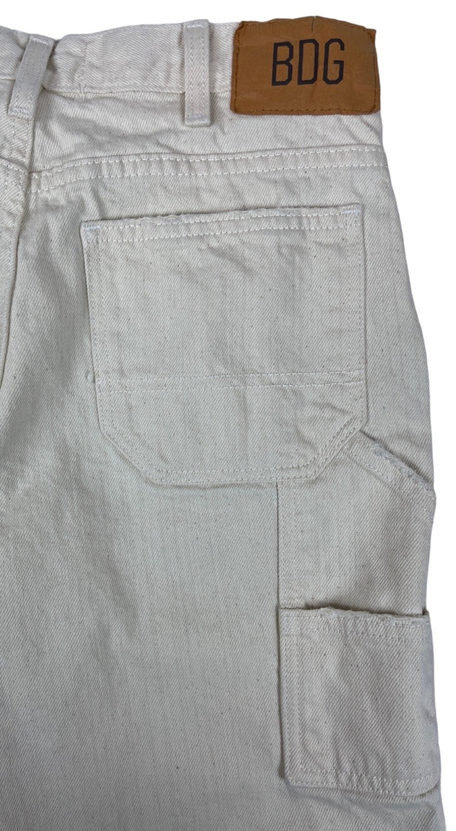 BDG Mens White Workwear Cargo Pants Size Unknown