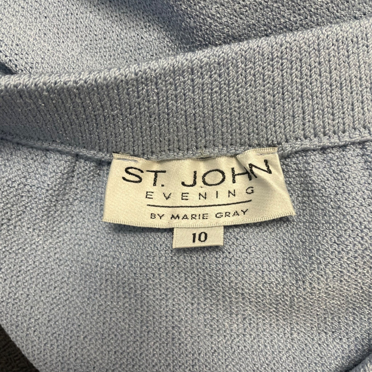 St. John Womens Light Blue Set Blazer Size 6 & Skirt Size 10