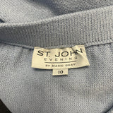 St. John Womens Light Blue Set Blazer Size 6 & Skirt Size 10