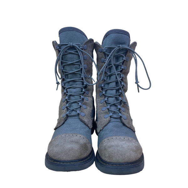 Corcoran Men’s Brown & Green Leather & Nylon Lace-Up Combat Boots Size 7.5 W