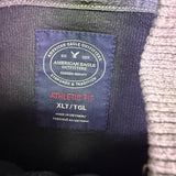 American Eagle Mens Blue Long Sleeve Athletic Fit Pullover Henley Size XLT