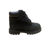 Timberland Boys Black Leather Primaloft Insulated Waterproof Lace-Up Boots Sz 8