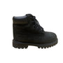 Timberland Boys Black Leather Primaloft Insulated Waterproof Lace-Up Boots Sz 8