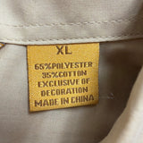 The Havanera Co Mens Beige Guayabera Shirt With Embroidery Size XL