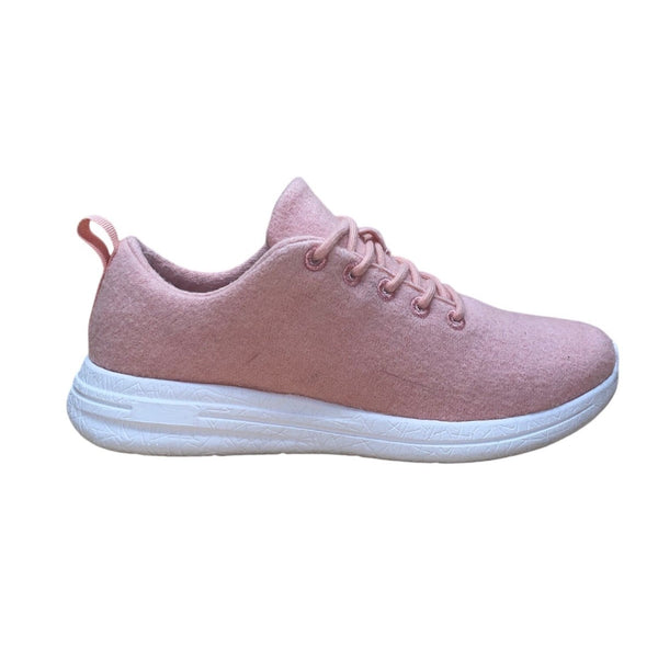 Freeshield Women’s Light Pink Wool Lightweight Lace-Up Athletic Sneakers Size 9