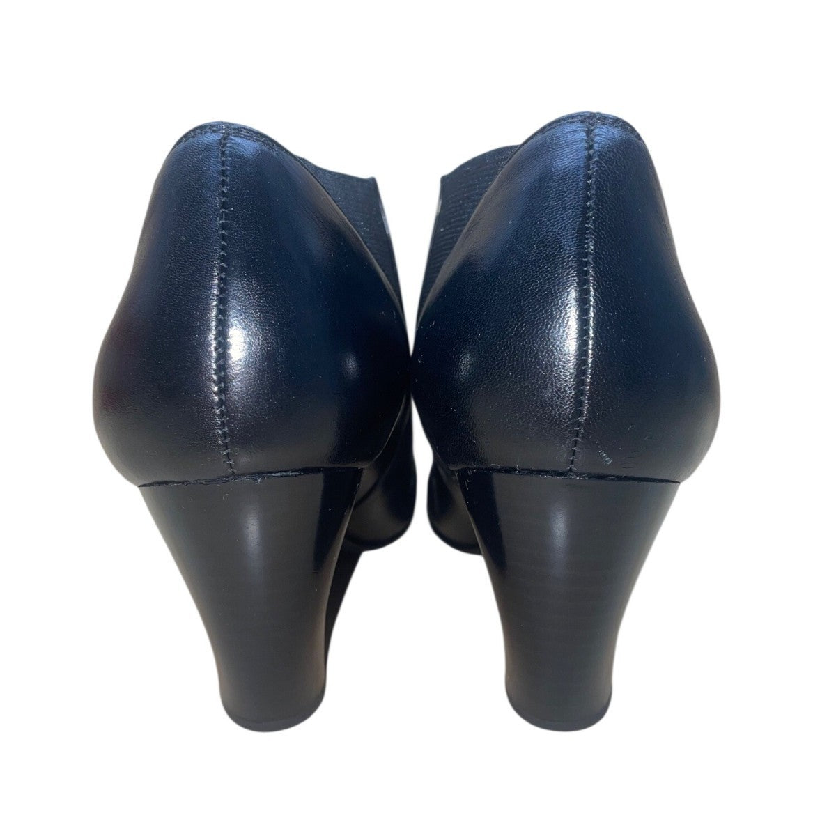 Vaneli Women’s Black Leather Block Heel Slip-On  Ankle Booties Size 9.5M