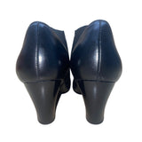 Vaneli Women’s Black Leather Block Heel Slip-On  Ankle Booties Size 9.5M