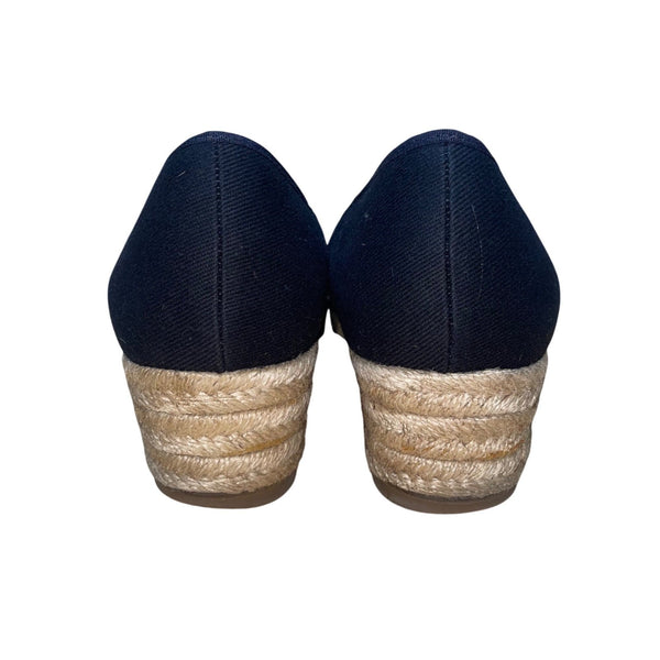 LifeStride Velocity Women’s Black Fabric Karma Wedge Espadrille Shoes Size 9.5M
