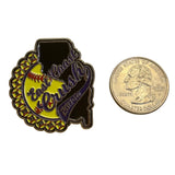 East Coast Crush 2017 14U Softball Team Pin  Yellow & Black Design