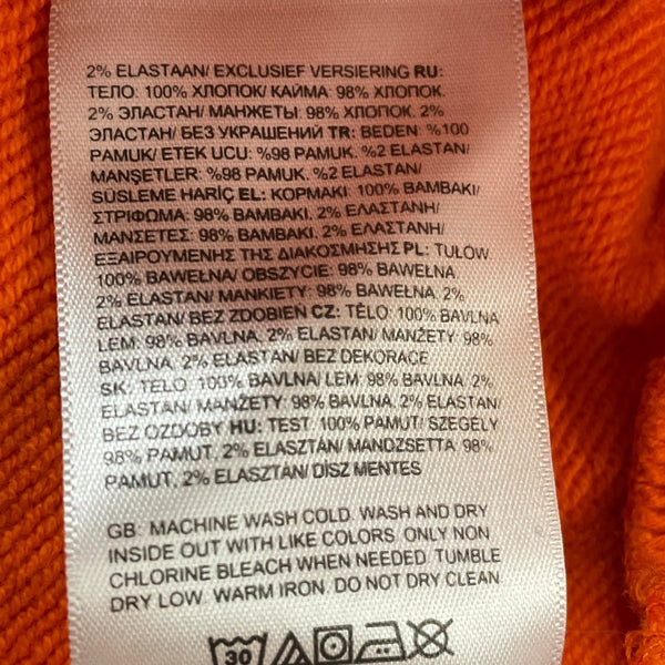 The North Face Mens Orange Cotton Hoodie Collaboration With Online Ceramics Sz M