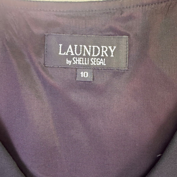 Laundry By Shelli Segal Womens Navy Sleeveless Shift Dress Size 10