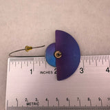 Unknown Unisex Purple/Blue Mixed-Metal Colorful Modern Statement Earrings