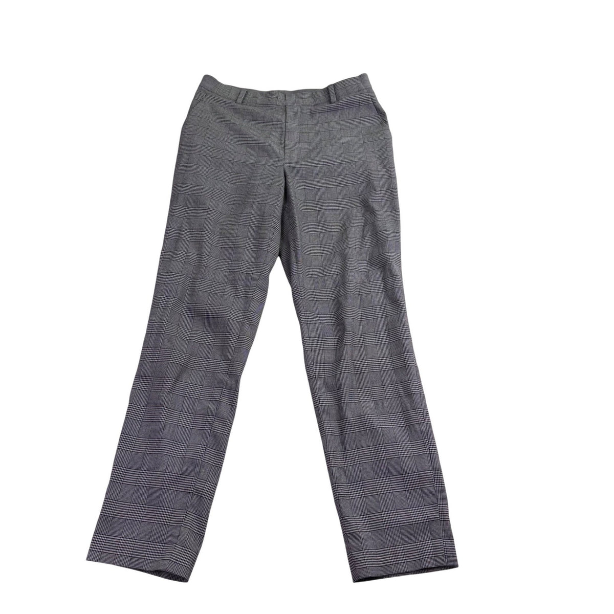 Uniqlo Womens Gray Plaid Straight-Leg Dress Pants Size S 26-27"