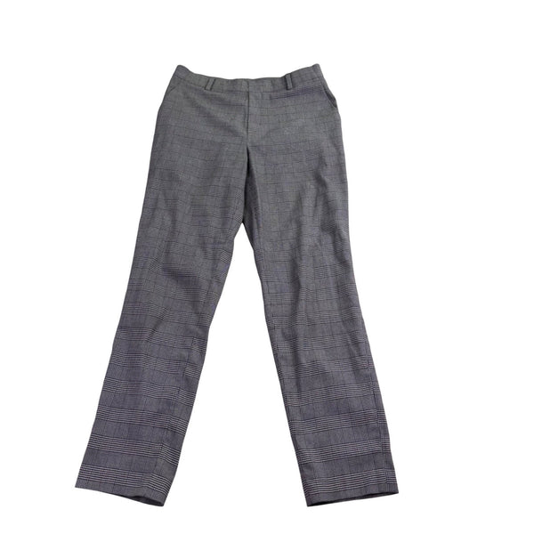 Uniqlo Womens Gray Plaid Straight-Leg Dress Pants Size S 26-27"