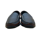 Allen Edmonds Men’s Brown & Black Leather Boulder Moc Toe Loafers Size 12B