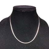 Sterling Silver Womens Silver Tone 925 Flat Snake Chain Necklace Adjustable Size