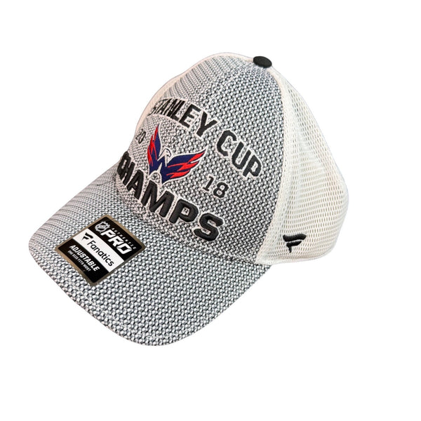 Fanatics Mens Gray/White Mesh Polyester NHL Hat OS