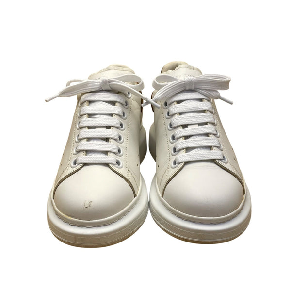 Alexander McQueen Women’s White & Gold Leather Platform Sneaker Size 7US