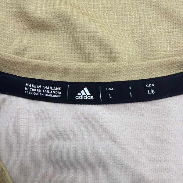 Adidas Mens Beige Short-Sleeve Graphic T-Shirt Sportswear Size L