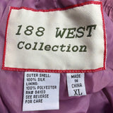 188 West Collection Unisex Pink Multicolor Silk Tracksuit Retro Style Size  XL