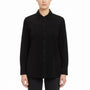 Sutton Studio Womens Black Suede Button-Down Shirt Long Sleeve Sz Large