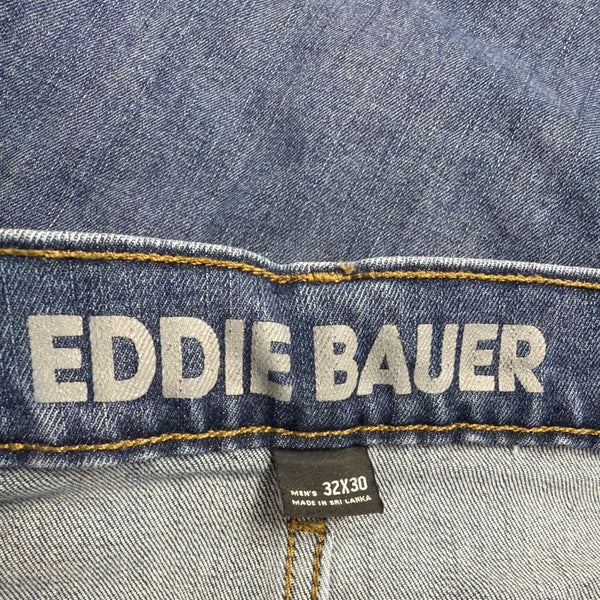Eddie Bauer Mens Blue Cotton Blend Straight Fit Stretch Denim Jeans Sz 32X30