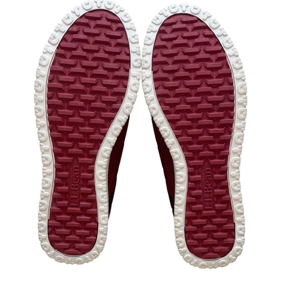 L.L.Bean Men’s Burgundy & Brown Quilted Waterproof Slip-On Shoes Size 12M