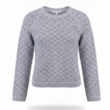 Loft Womens Blue/White Sweater Diamond Knit Pattern Size L