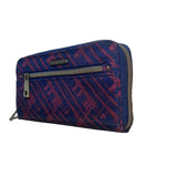 Travelon Women’s Blue & Red RFID Blocking Wristlet Wallet With Zippered Pocket