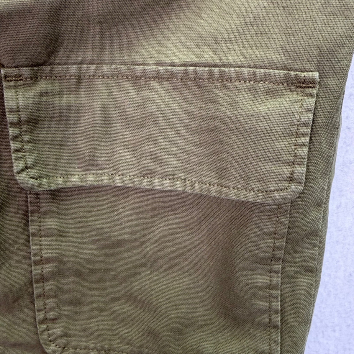 Everlane Mens Olive Green Organic Cotton Utility Jacket Button Up Sz S