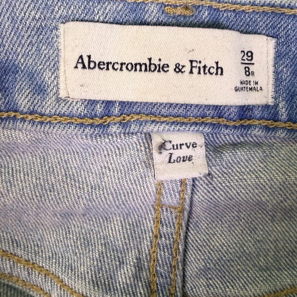Abercrombie & Fitch Womens Light Wash Denim Carpenter Jeans Curve Love Sz 29