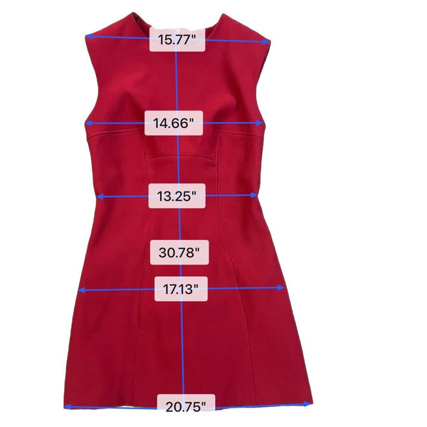 Zara Womens Red Sleeveless Shift Dress Size M