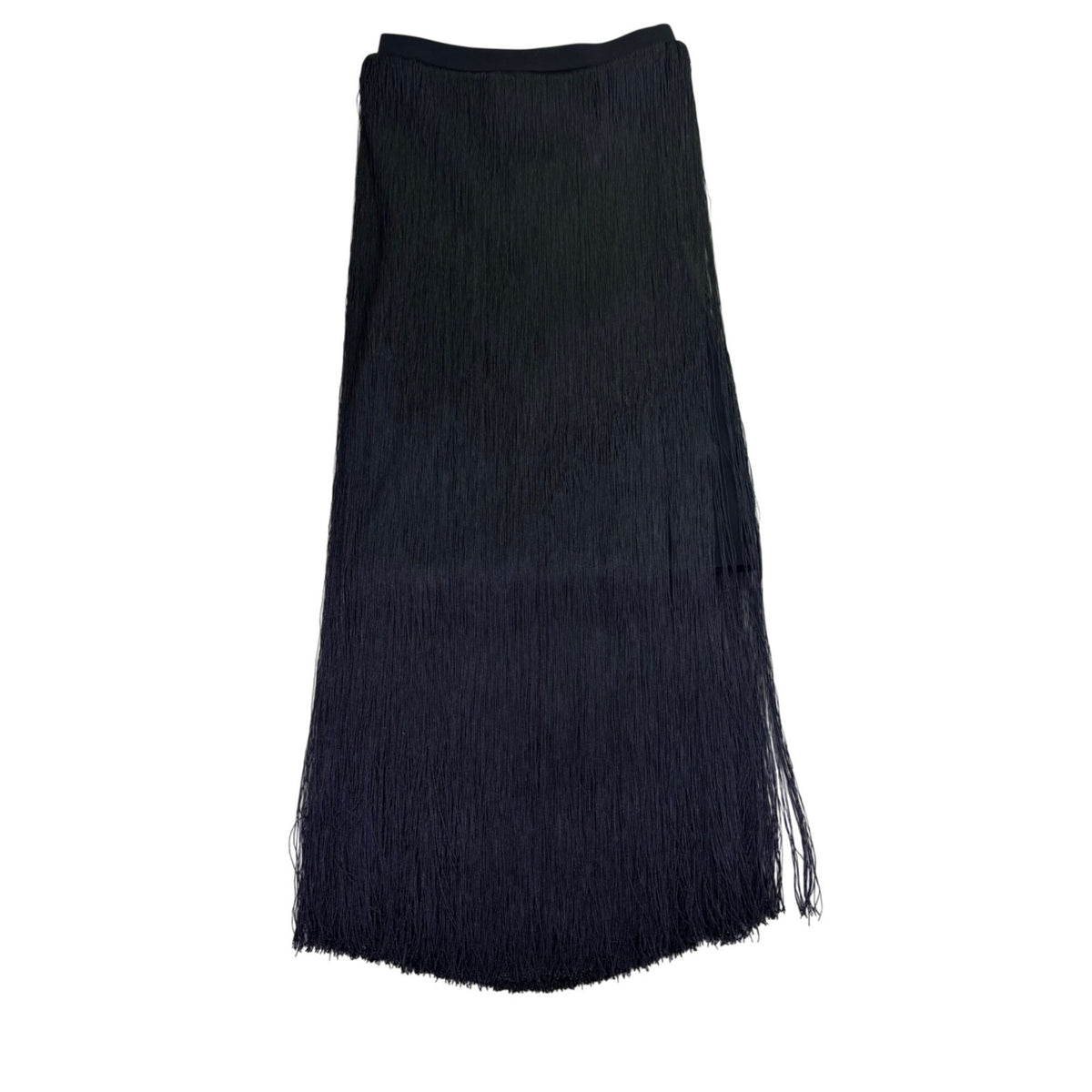 Cynthia Rowley Womens Black Fringe Maxi Skirt Flowy Elegant Party Wear Size 2