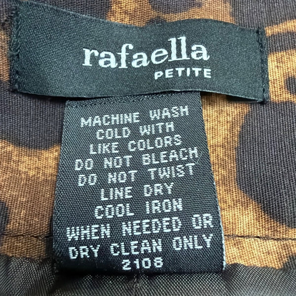 Rafaella Womens Animal Print Cotton Blend Stretch Skirt Petite Leopard Size 8P