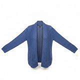 Alfani Womens Blue Open-Front Cardigan Petite Lightweight Knit Sz S