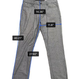 Ben Sherman Mens Gray Stretch Cotton Pants Plaid Regular Fit Size 34W X 32L