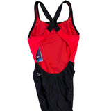 Speedo Womens Black & Red Polyester Spandex Pro LT One-Piece Swimsuit Size 6/32